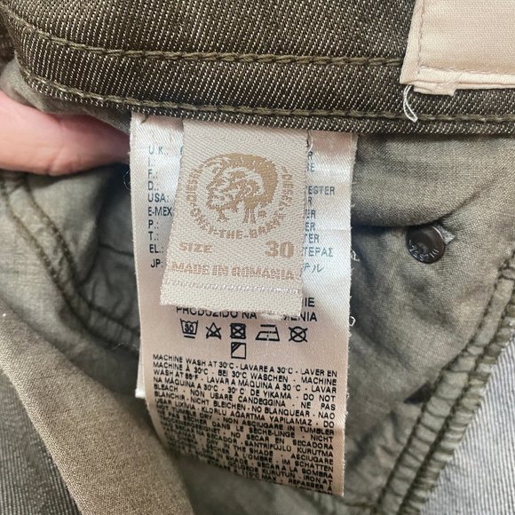 Diesel slim fit olive jeans in Olive - 30 - Picture 4 of 9